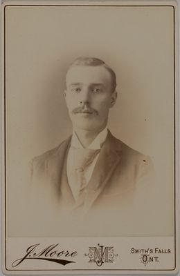 Studio photograph of an unidentified man, Smiths Falls, ca. 1880-1900