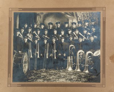 Studio photograph of Smiths Falls Band, 1919