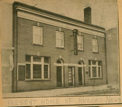 Record News building, Smiths Falls, circa 1936