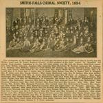 Photograph of Smiths Falls Choral Society, 1894