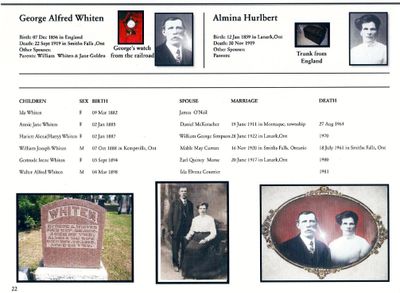 George Whiten and Almina Hurlbert, Smiths Falls