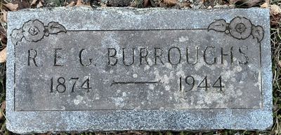 Burrough's headstone, Smiths Falls, photo courtesy of Ted Outerbridge.