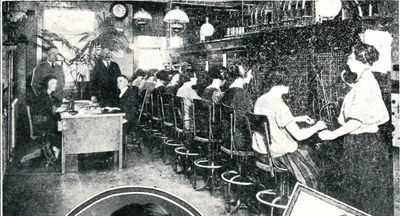 Bell Telephone interior, Who's Who, Smiths Falls, 1924