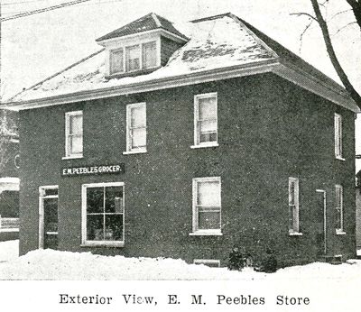 E.M. Peebles Grocer, Who's Who, Smiths Falls, 1924