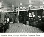 Canada Clothing Company Ltd. interior, Who's Who, Smiths Falls, 1924