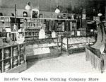 Canada Clothing Company Ltd. interior, Who's Who, Smiths Falls, 1924