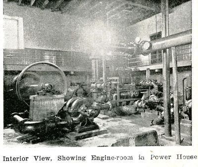 Engine room, Waterworks Power House, Who's Who, Smiths Falls, 1924