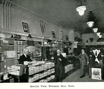 Wiseman Bros. interior, Who's Who, Smiths Falls, 1924