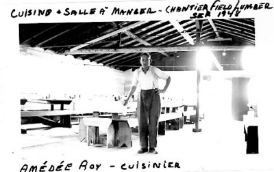 Chantier la scierie Field Lumber, 1948 / Field Lumber camp, 1948 	