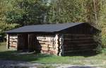 The stable at the Marten River Provincial Park Logging Camp & Museum