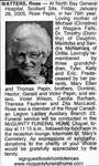 Nécrologie / Obituary Rose Watters