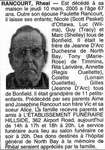 Nécrologie / Obituary Rheal Rancourt