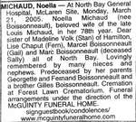 Nécrologie / Obituary Noella Michaud