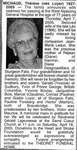 Nécrologie / Obituary Thérèse Michaud (née Loyer)