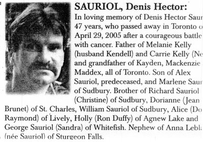 Nécrologie / Obituary Denis Hector Sauriol