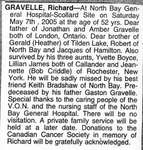 Nécrologie / Obituary Richard Gravelle