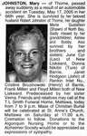 Nécrologie / Obituary Mary Johnston