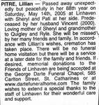 Nécrologie / Obituary Lillian Pitre