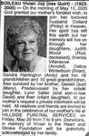 Nécrologie / Obituary Vivian Joy Boileau (née Quirt)
