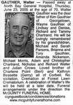 Nécrologie / Obituary Walter Gauthier