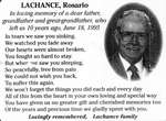 Nécrologie / Obituary Rosario Lachance