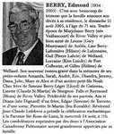 Nécrologie / Obituary Edmond Berry