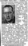 Nécrologie / Obituary Gerry Paul Gauthier
