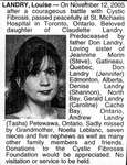 Nécrologie / Obituary Louise Landry