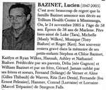 Nécrologie / Obituary Lucien Bazinet