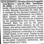 Nécrologie / Obituary Olivette "Olivia" Huggette (née Morin)