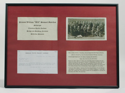 Last Spike Framed Photograph & Letter