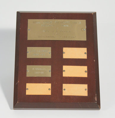 House League President's Shield Plaque