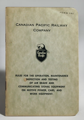 White Canadian Pacific Railway Company Booklet