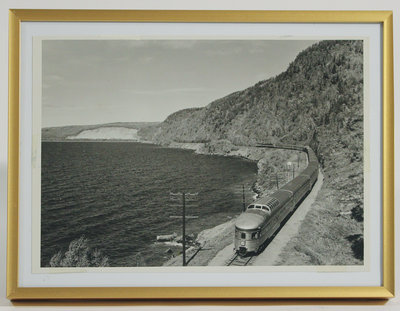 Framed Photograph of Train Near Jackfish