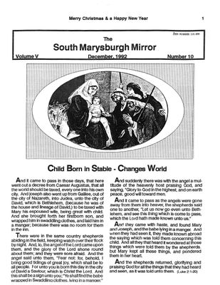 South Marysburgh Mirror (Milford, On), 1 Dec 1992