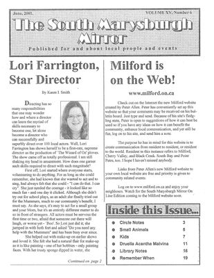 South Marysburgh Mirror (Milford, On), 1 Jun 2001