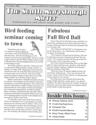 South Marysburgh Mirror (Milford, On), 1 Nov 2002