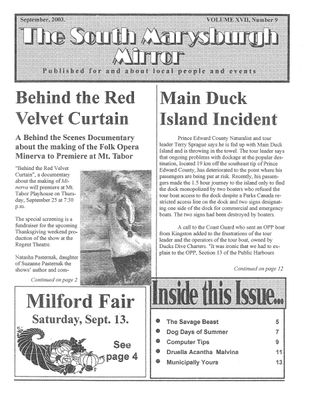 South Marysburgh Mirror (Milford, On), 1 Sep 2003