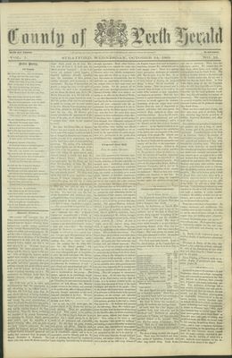 County of Perth Herald (Stratford), 14 Oct 1863