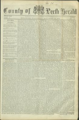 County of Perth Herald (Stratford), 18 Nov 1863