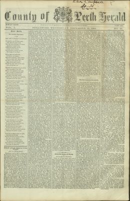 County of Perth Herald (Stratford), 16 Dec 1863