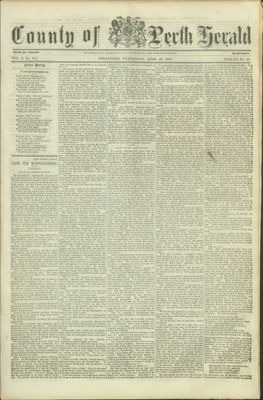 County of Perth Herald (Stratford), 20 Apr 1864