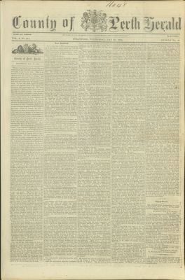 County of Perth Herald (Stratford), 25 May 1864