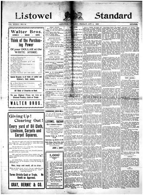 Listowel Standard, 8 Oct 1909