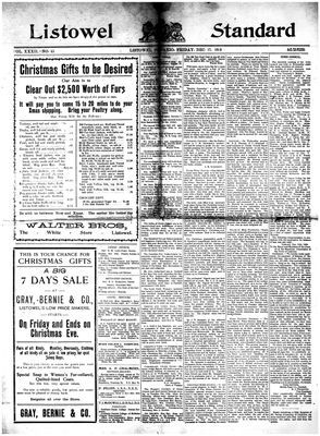 Listowel Standard, 17 Dec 1909