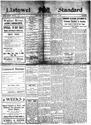 Listowel Standard, 4 Aug 1911