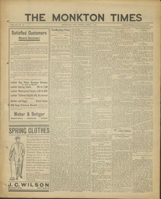 Monkton Times, 7 Apr 1911