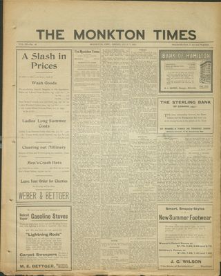 Monkton Times, 7 Jul 1911