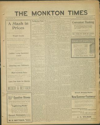 Monkton Times, 21 Jul 1911