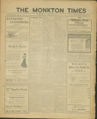 Monkton Times, 18 Aug 1911